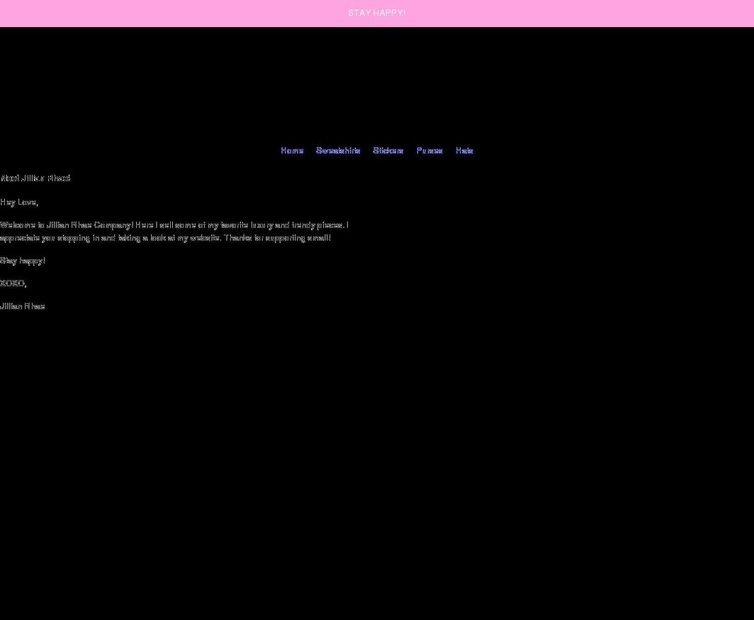 jillianrhae.com shopify website screenshot