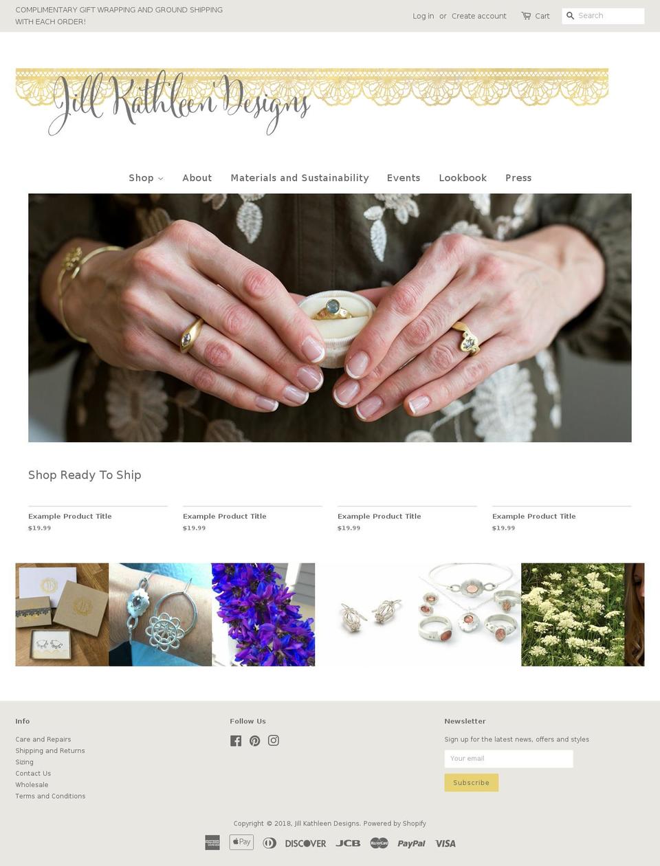 jillkathleendesigns.com — Shopify storefront screenshot
