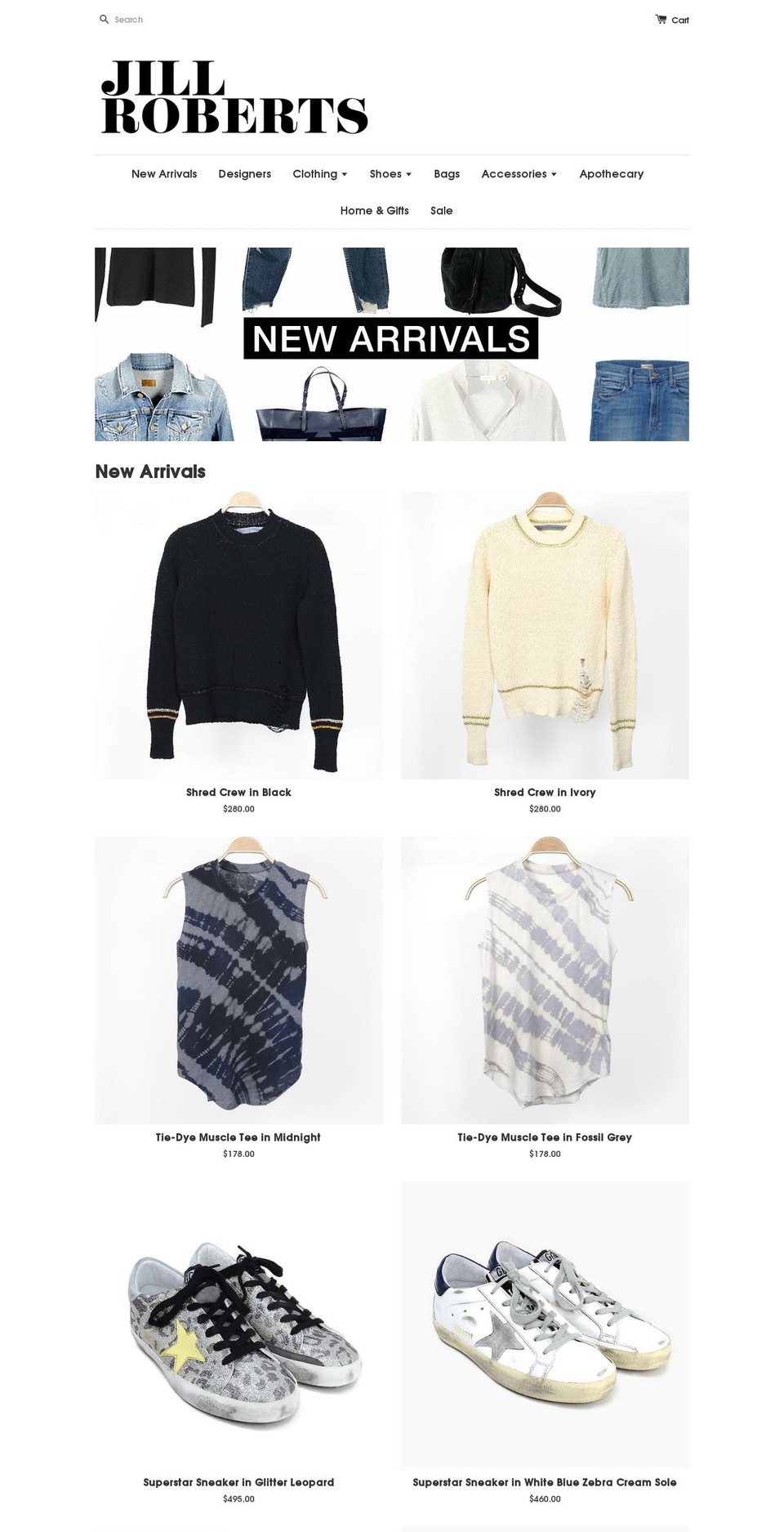 jillroberts.com shopify website screenshot