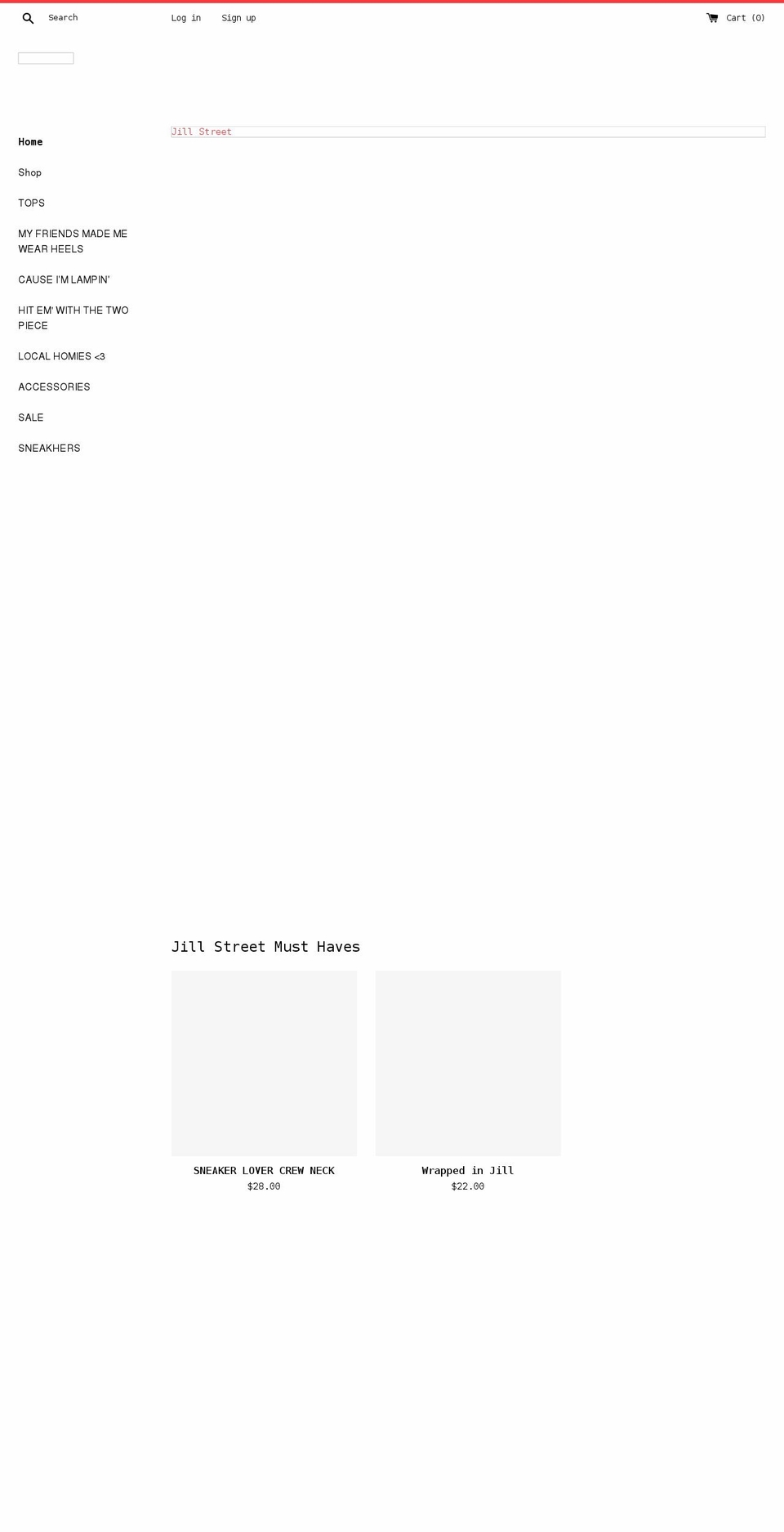 jillstreet.com shopify website screenshot