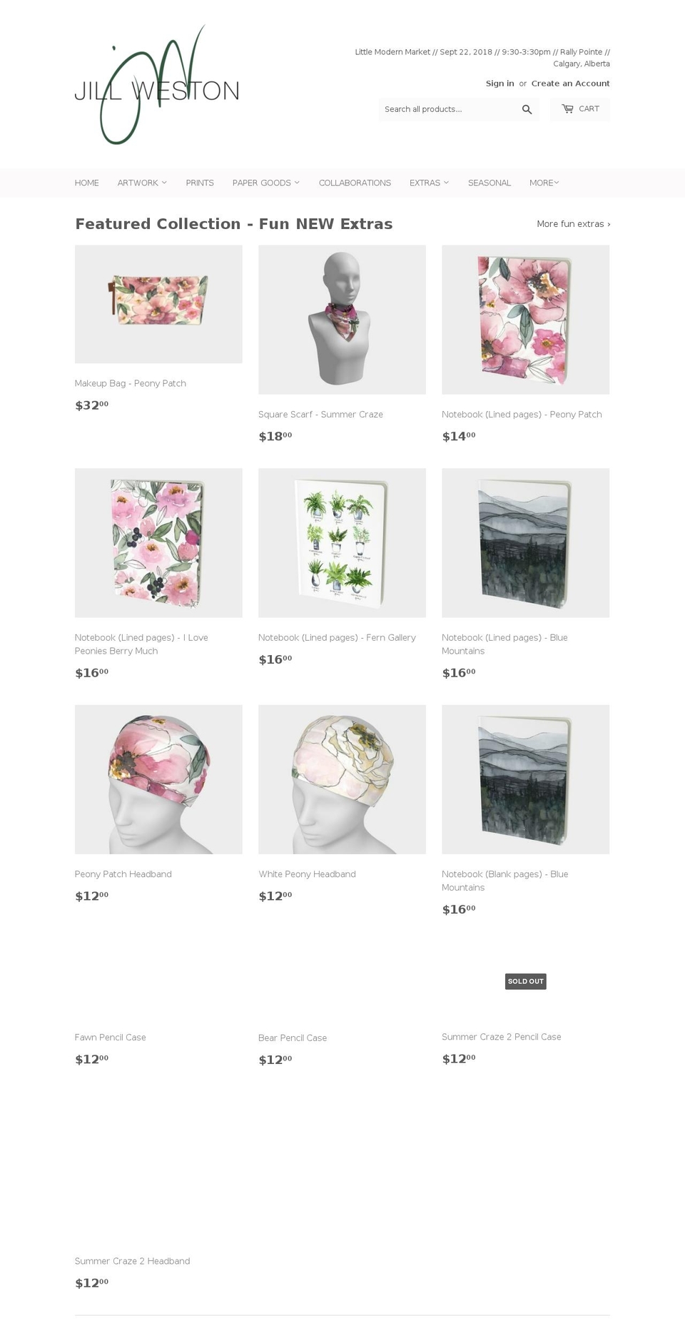 jillweston.com shopify website screenshot