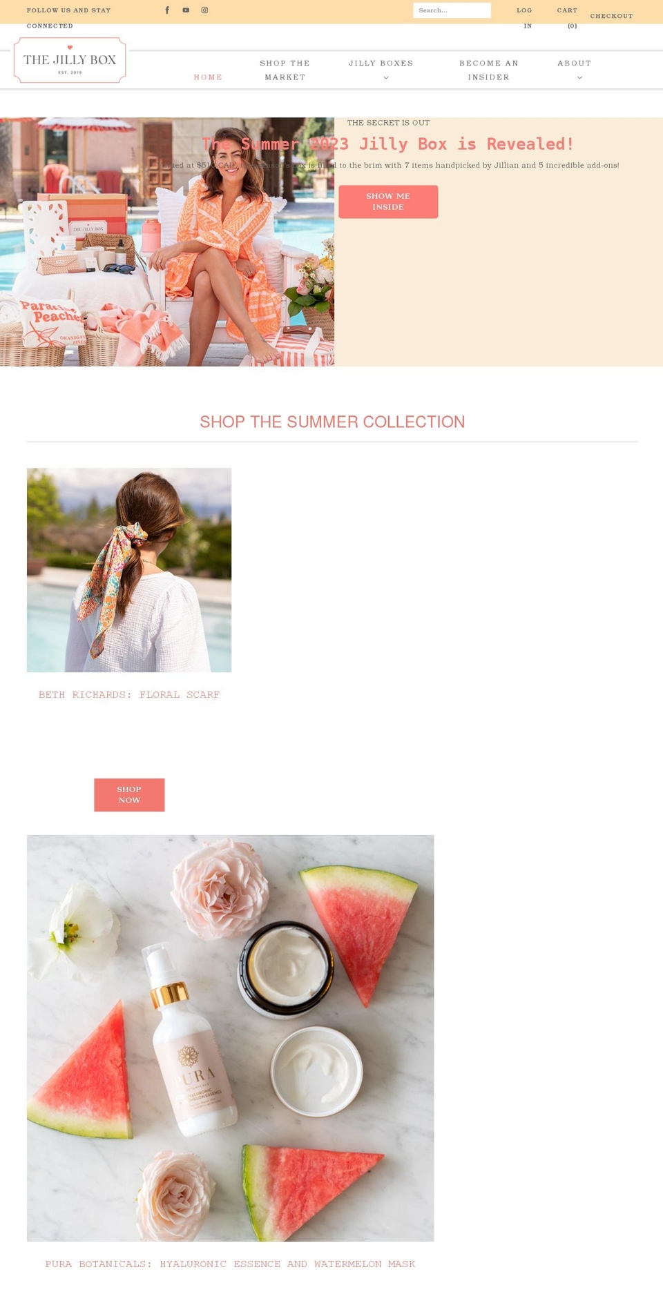 jillybox.com shopify website screenshot