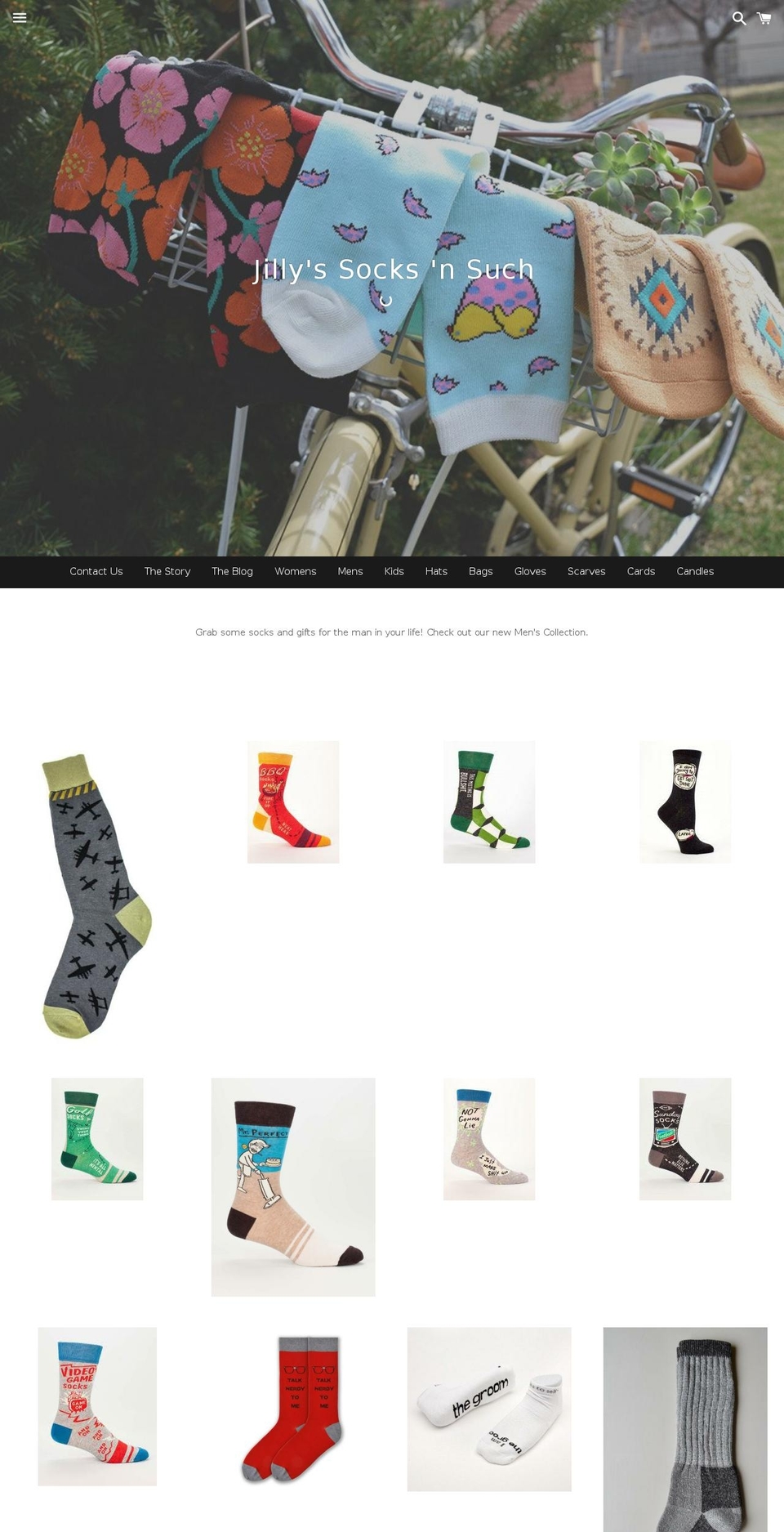 jillyssocks.org shopify website screenshot