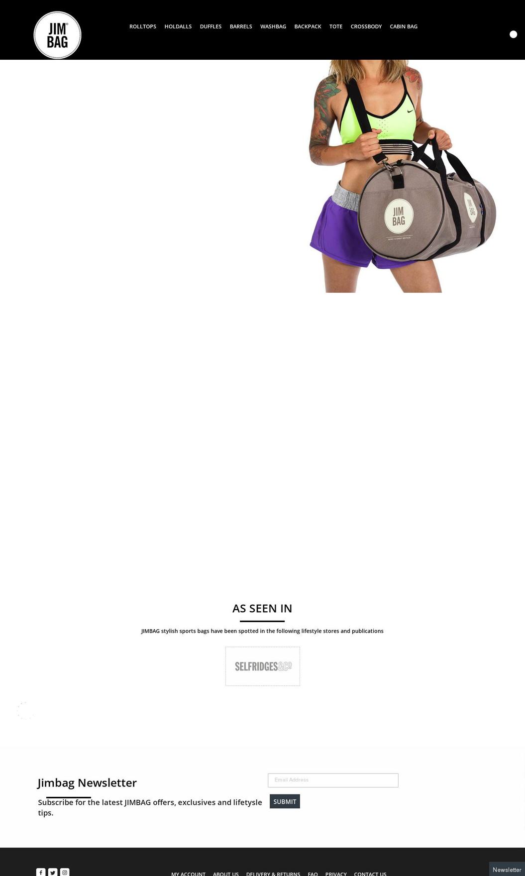 jimbag.com shopify website screenshot