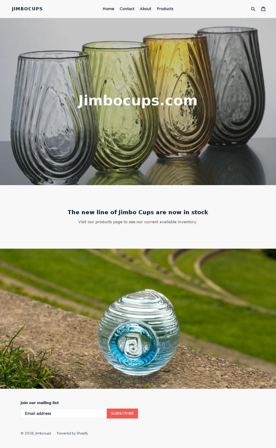 jimbocups.com shopify website screenshot