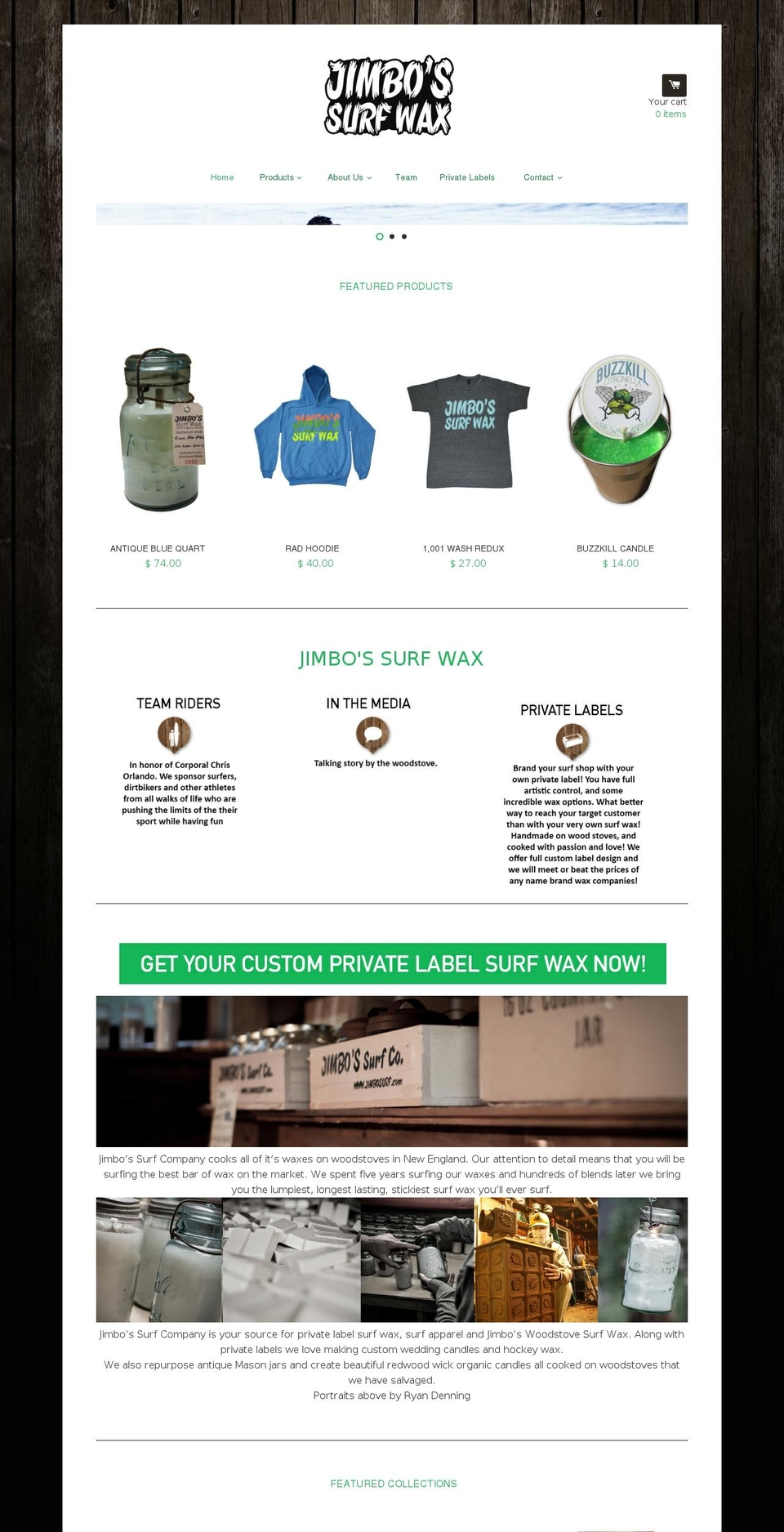 jimbosurf.com shopify website screenshot