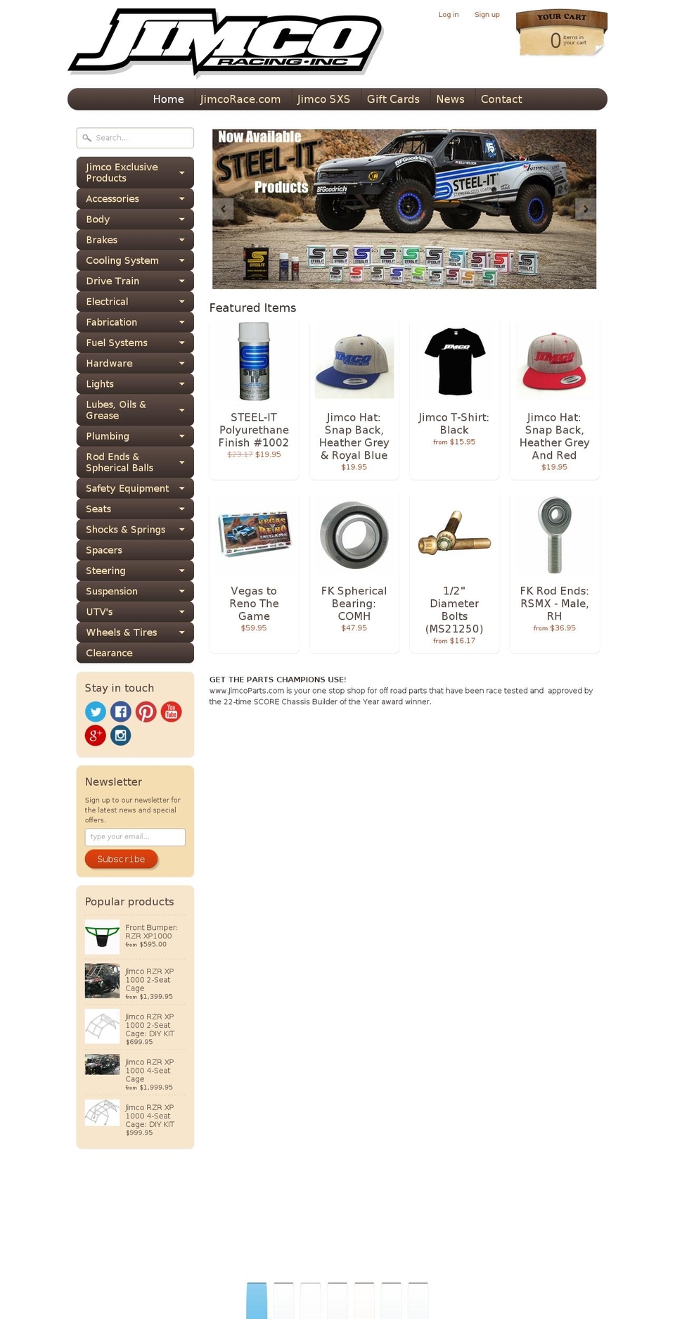 jimcoparts.com shopify website screenshot