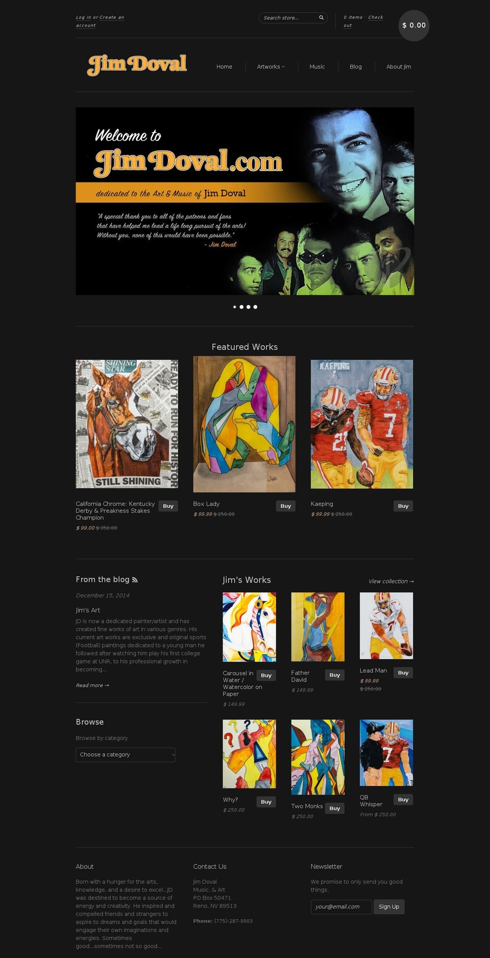 jimdoval.com — Shopify storefront screenshot