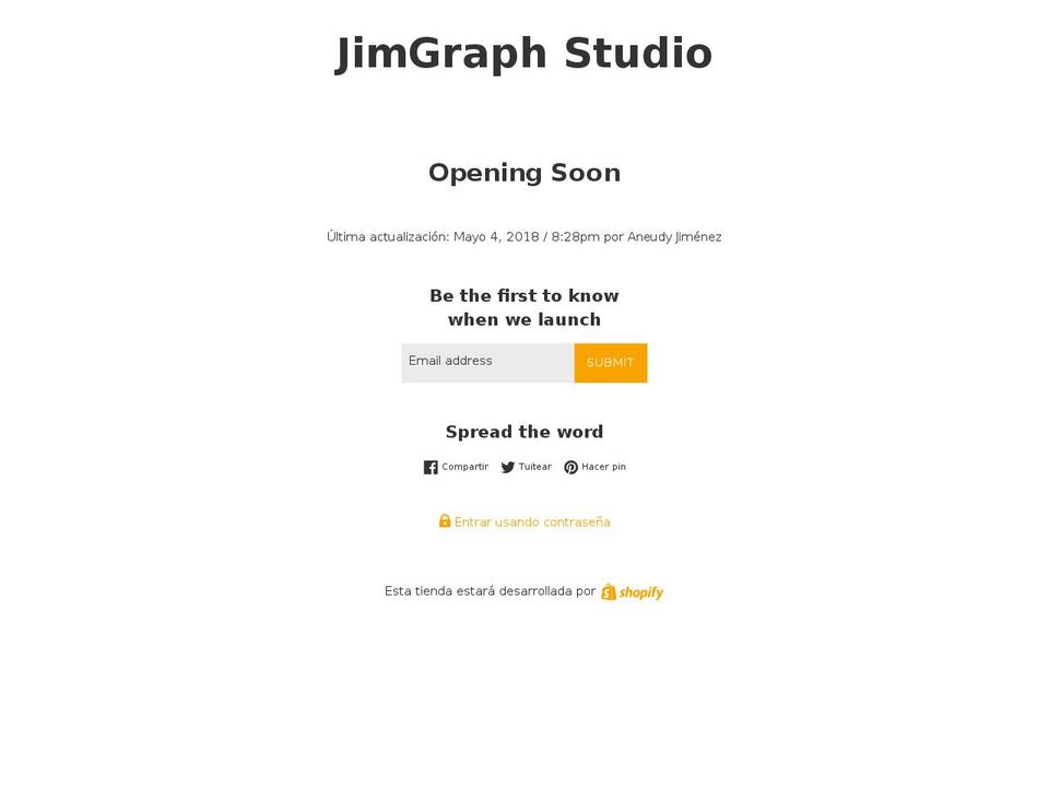 jimgraphstudio.com shopify website screenshot