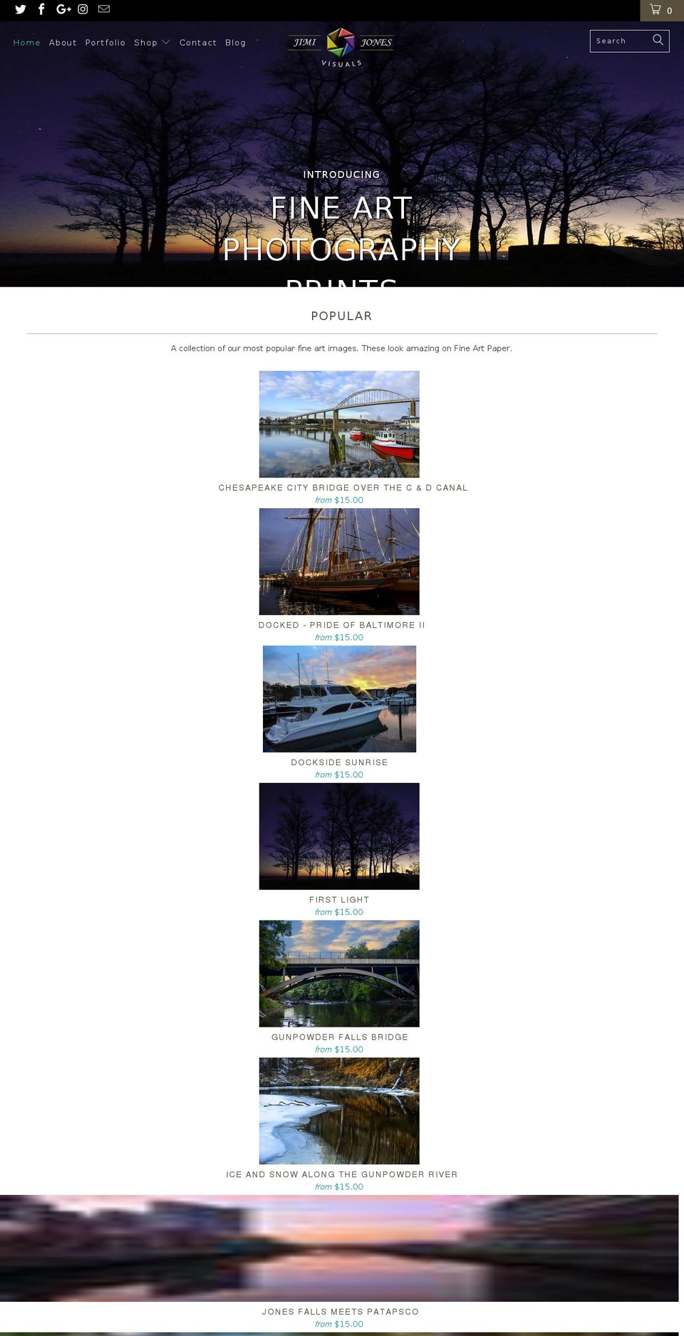 jimi-jones-visuals.myshopify.com shopify website screenshot
