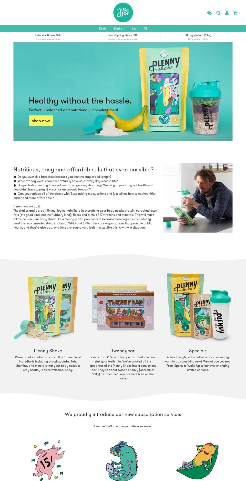 master Shopify theme site example jimmy-joy.com