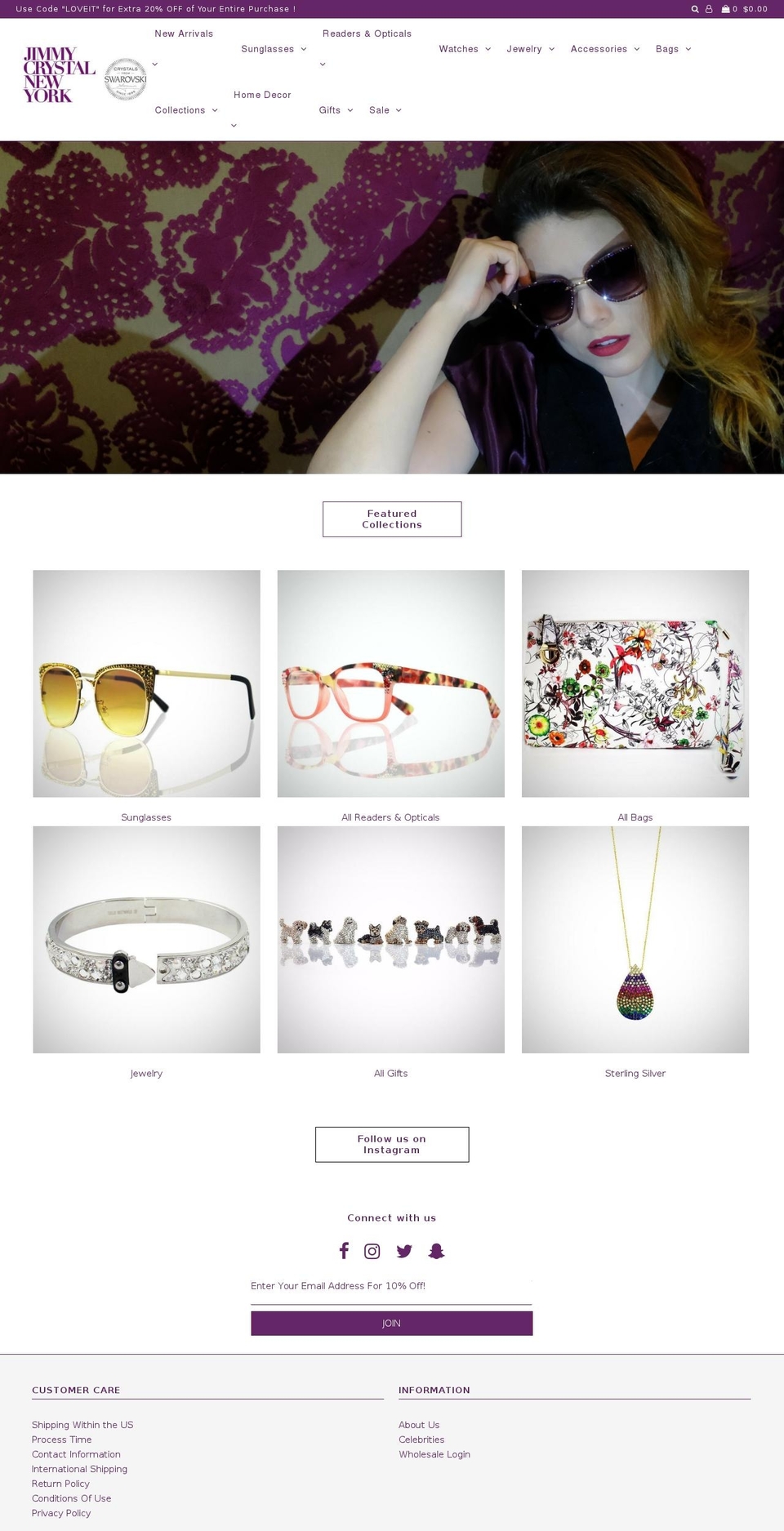 jimmycrystalcanada.com — Shopify storefront screenshot
