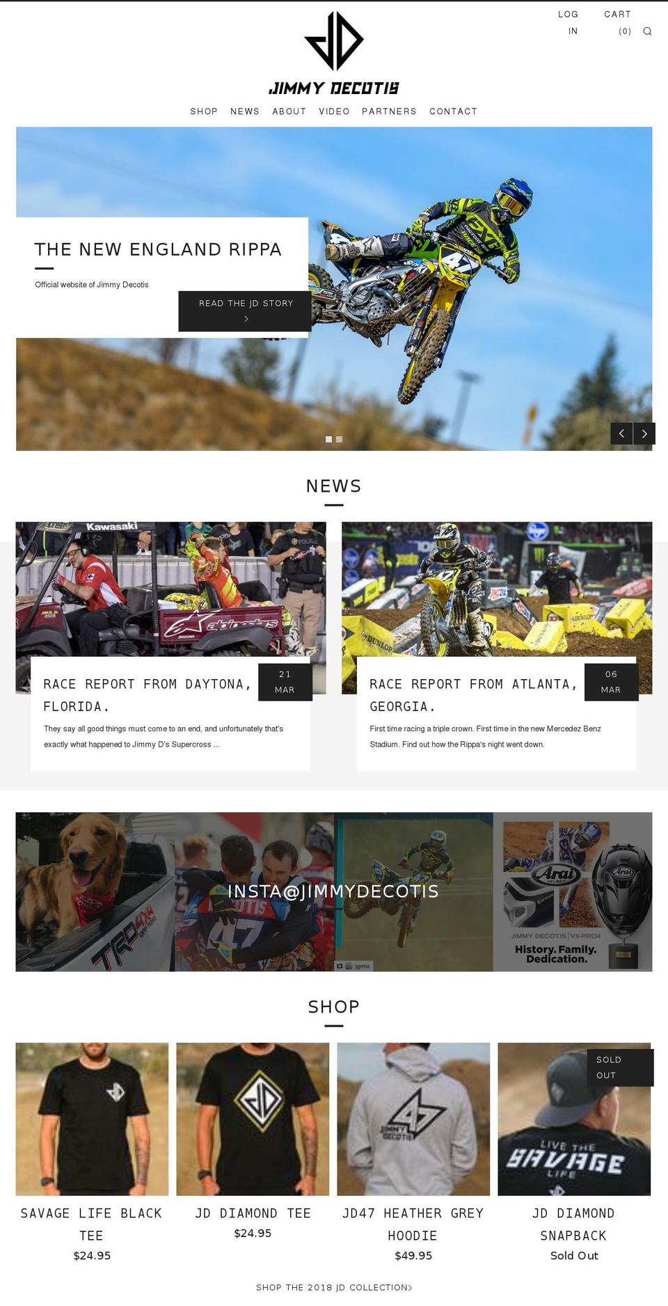 jimmydecotis.com shopify website screenshot