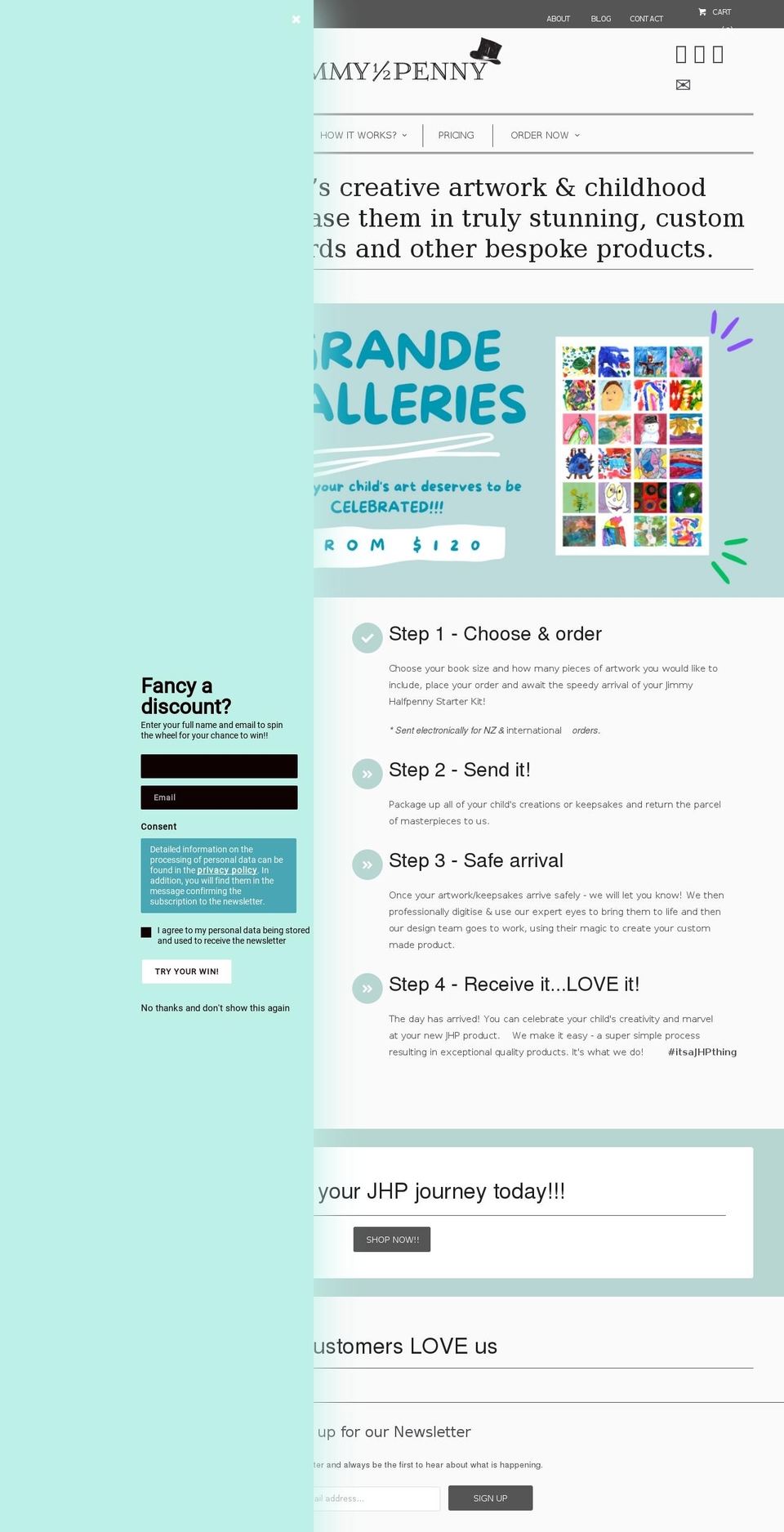 jimmyhalfpenny.com.au shopify website screenshot