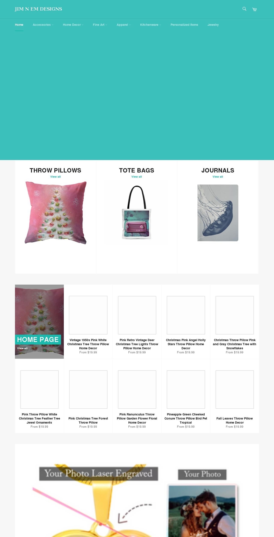 jimnemdesigns.com — Shopify storefront screenshot