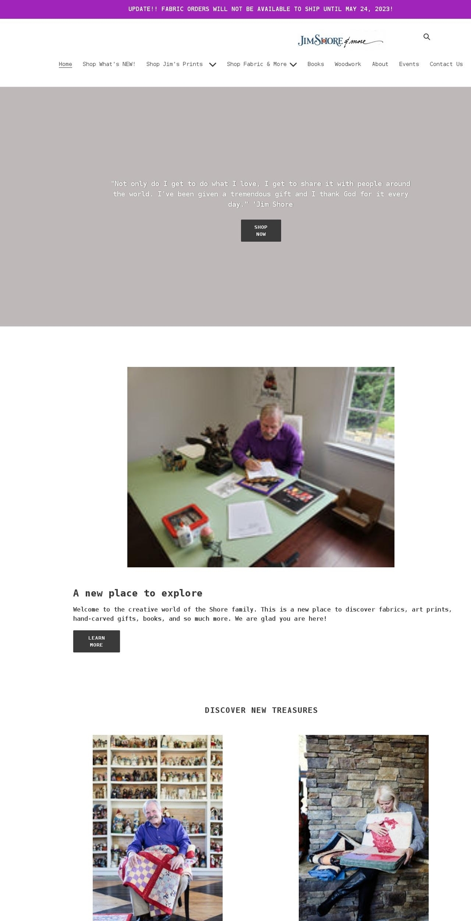 jimshoreandmore.com shopify website screenshot