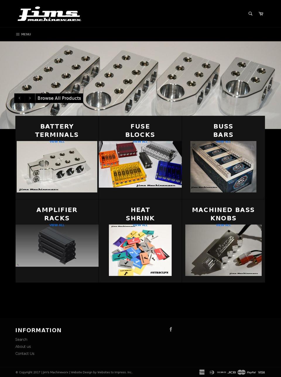 jimsmachineworx.com shopify website screenshot