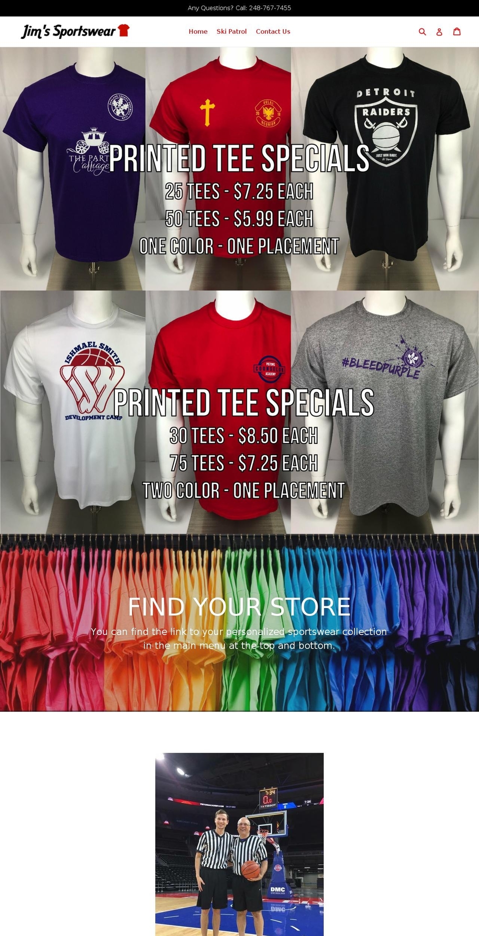 jimssportswear.com shopify website screenshot