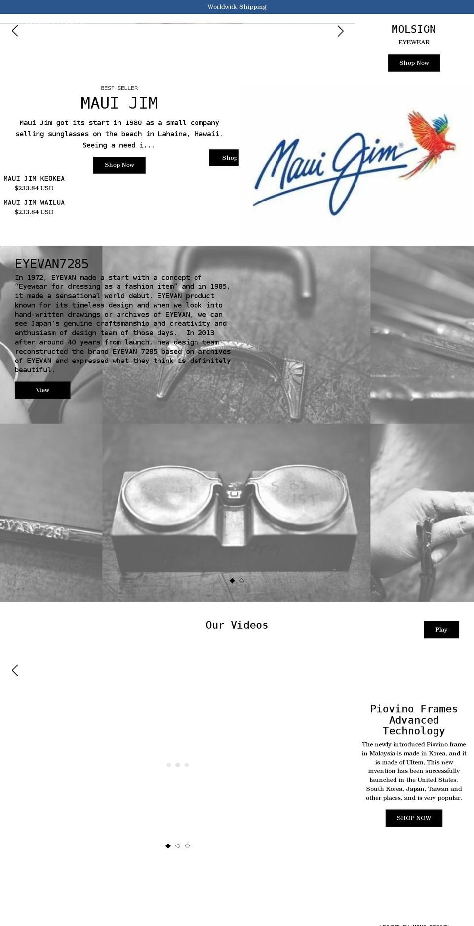 jimuoptic.com shopify website screenshot