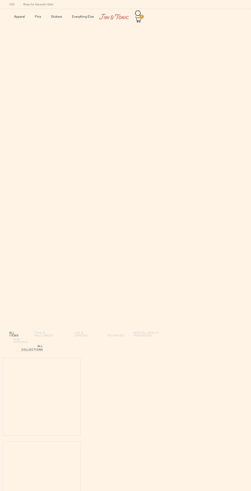 jiniandtonic.com — Shopify storefront screenshot