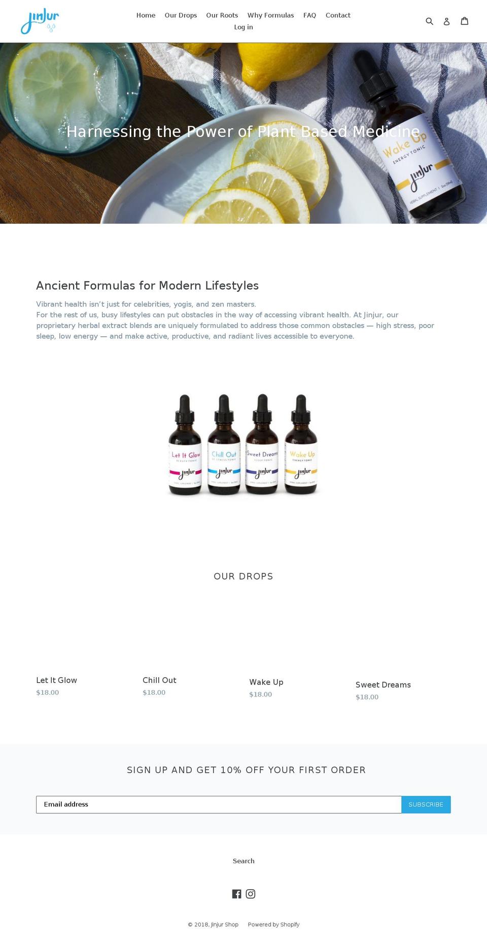 jinjurshop.com shopify website screenshot