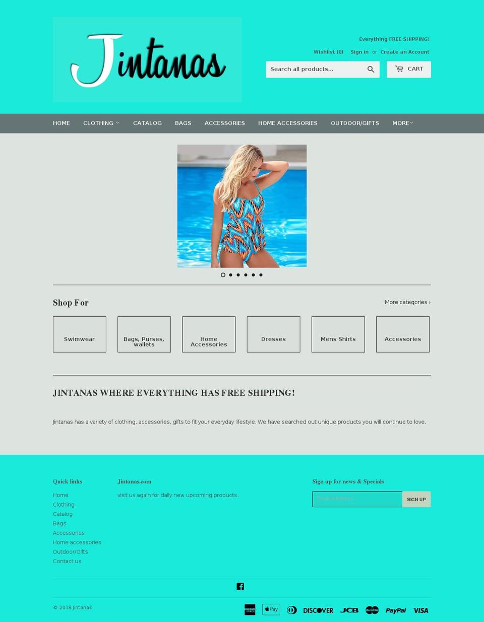jintanas.com — Shopify storefront screenshot