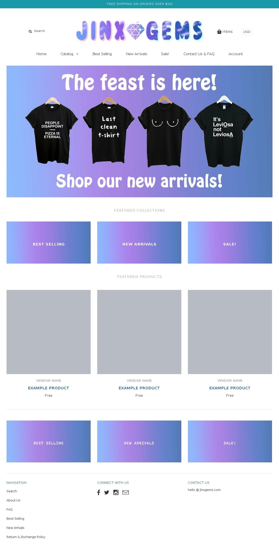 jinxgem.com — Shopify storefront screenshot