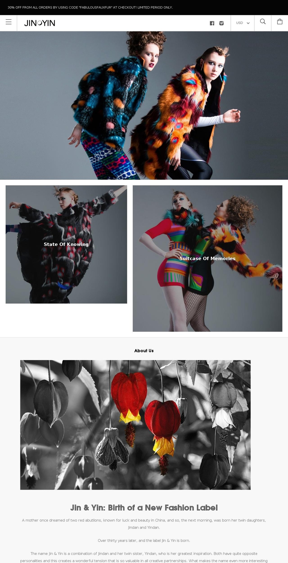 jinyins.com — Shopify storefront screenshot