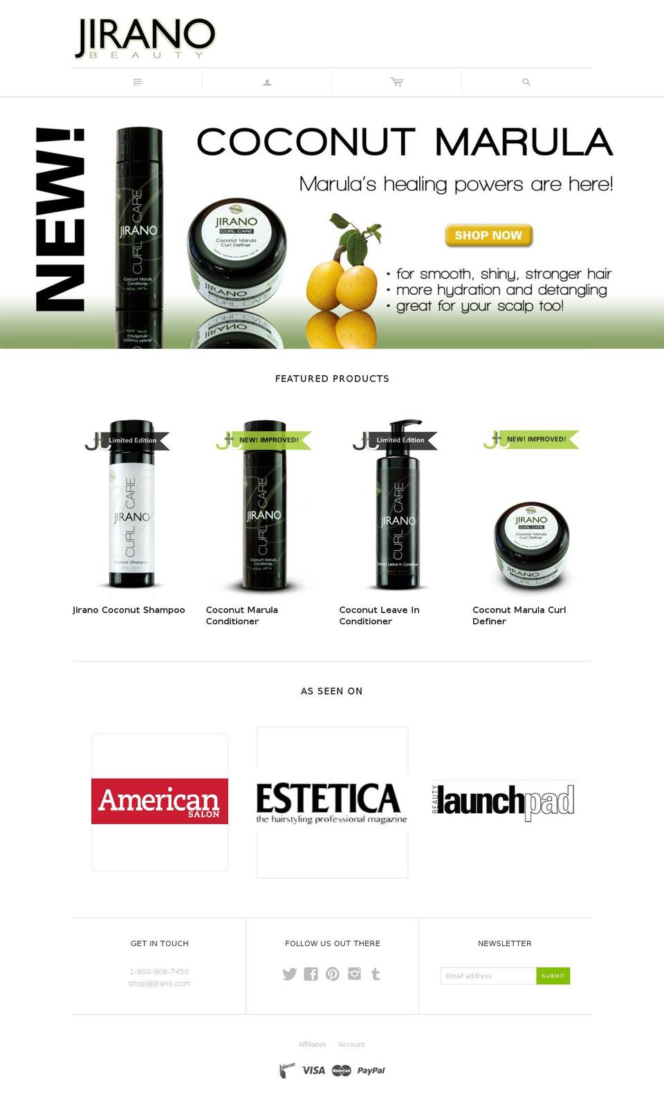 jirano.com shopify website screenshot