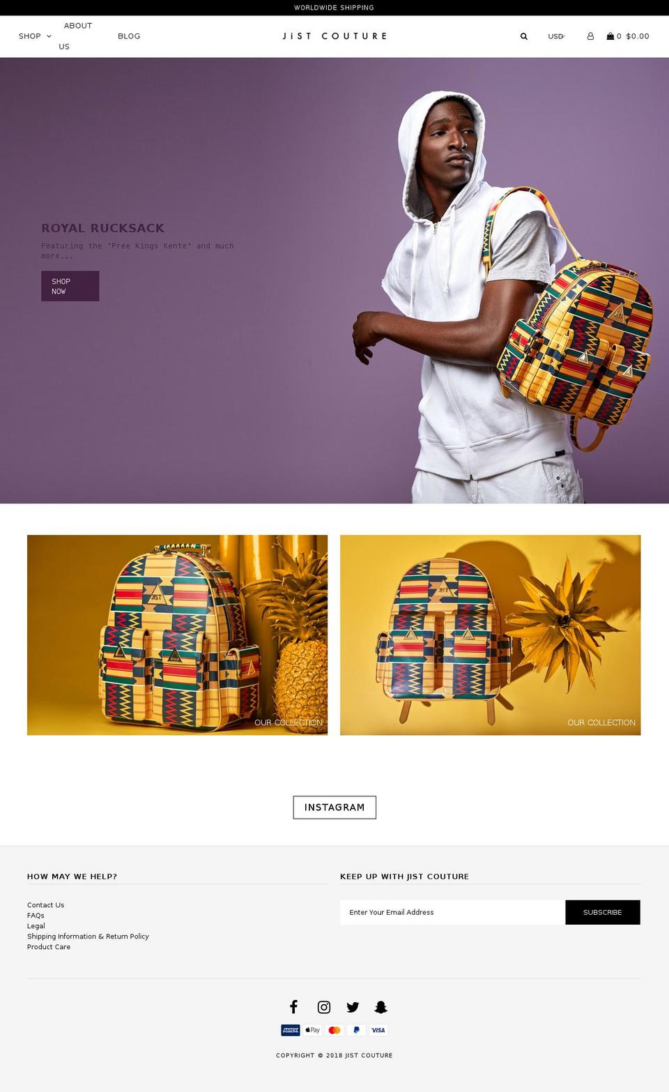 jistcouture.com shopify website screenshot