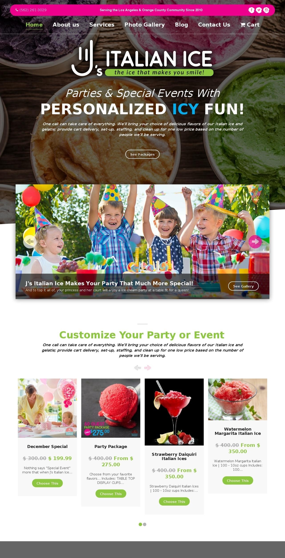 jitalianice.com shopify website screenshot
