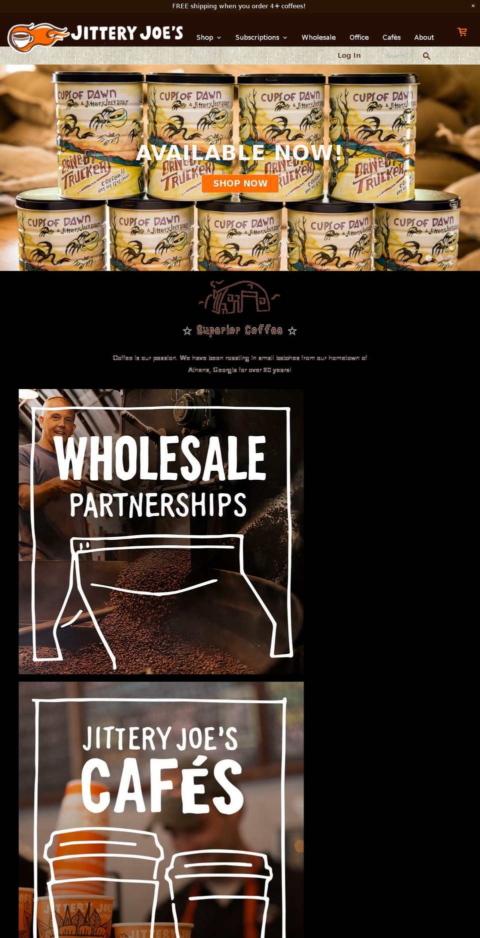 Live Site Shopify theme site example jitteryjoes.com