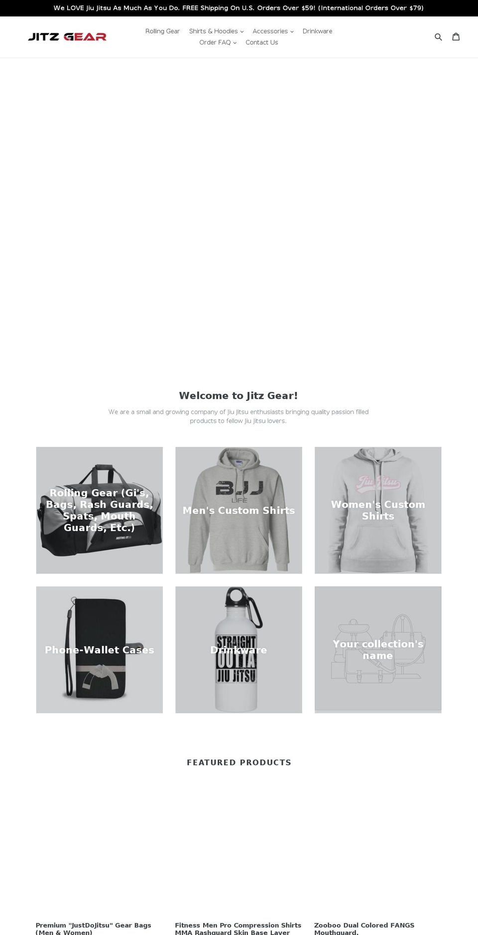 jitzgear.com — Shopify storefront screenshot