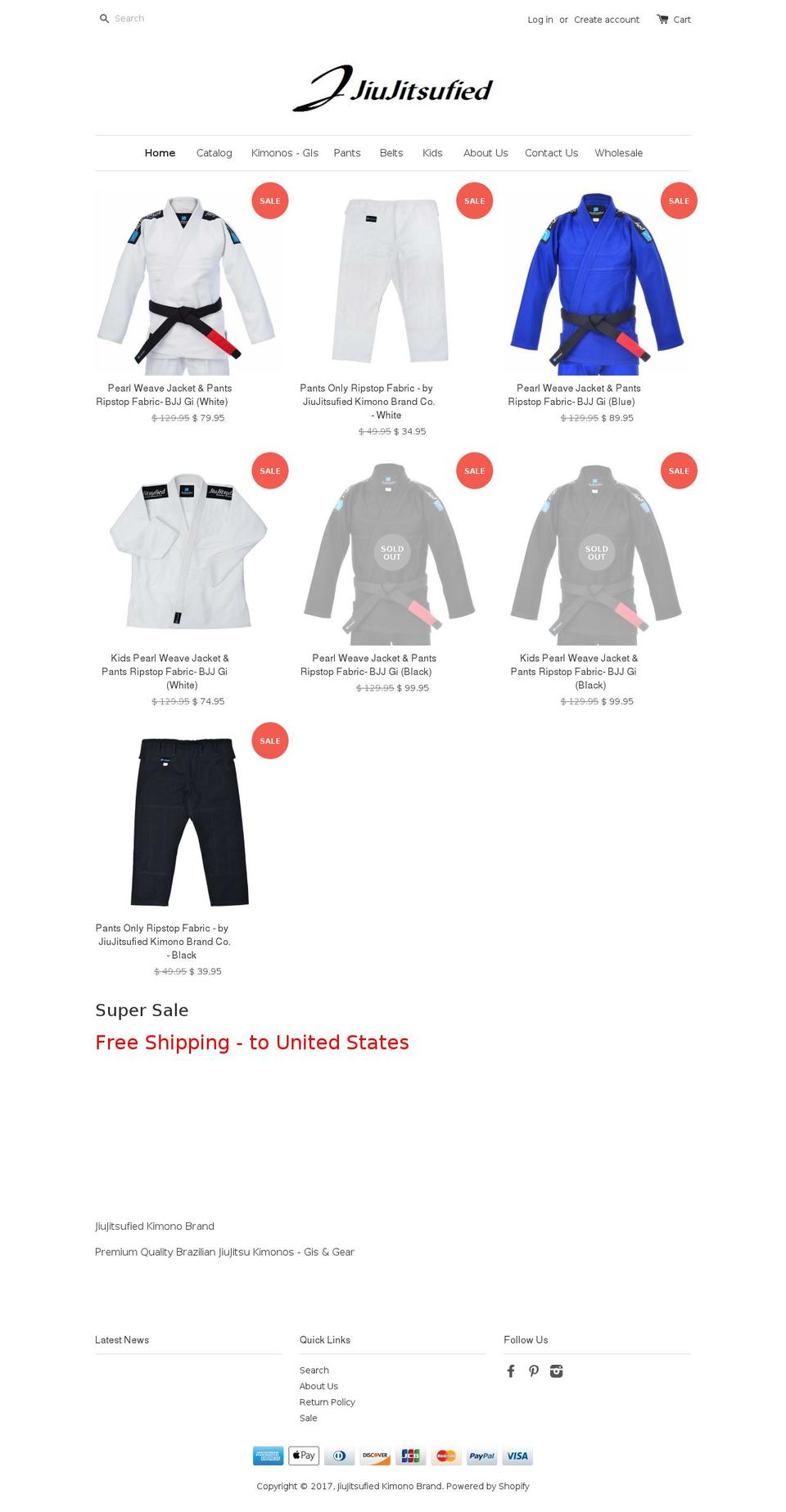 jiujitsufied.com shopify website screenshot