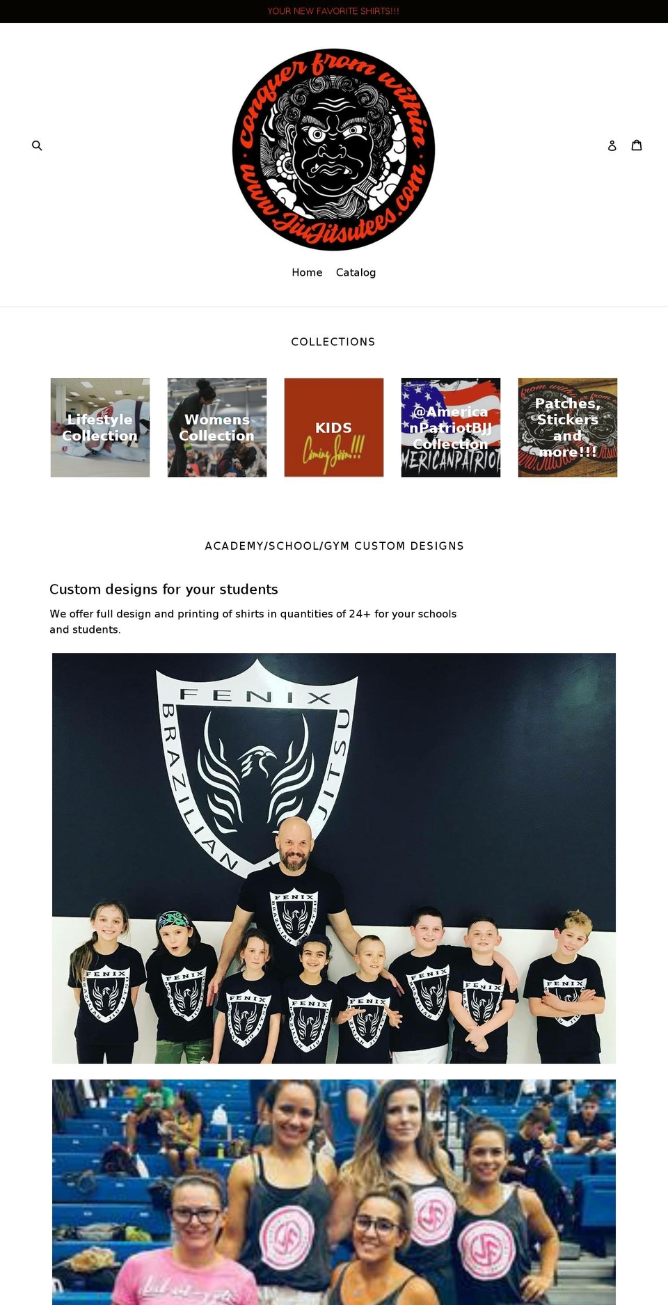 jiujitsutees.com shopify website screenshot