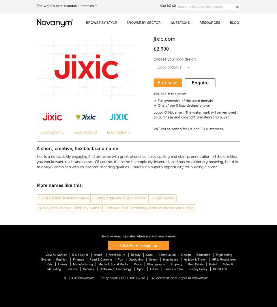 jixic.com — Shopify storefront screenshot