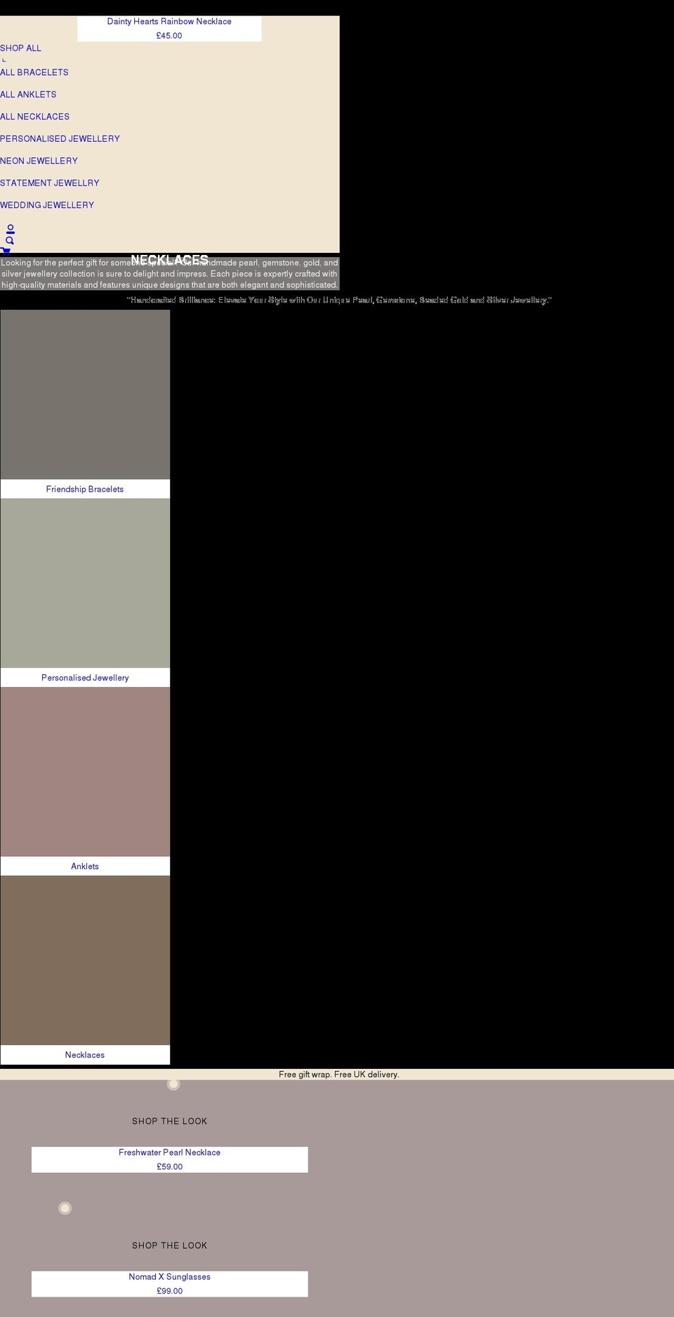 jiyajewellery.co.uk shopify website screenshot