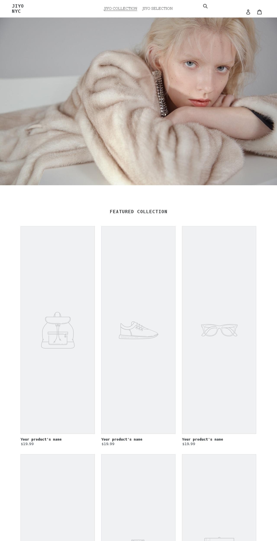 jiyonyc.com shopify website screenshot