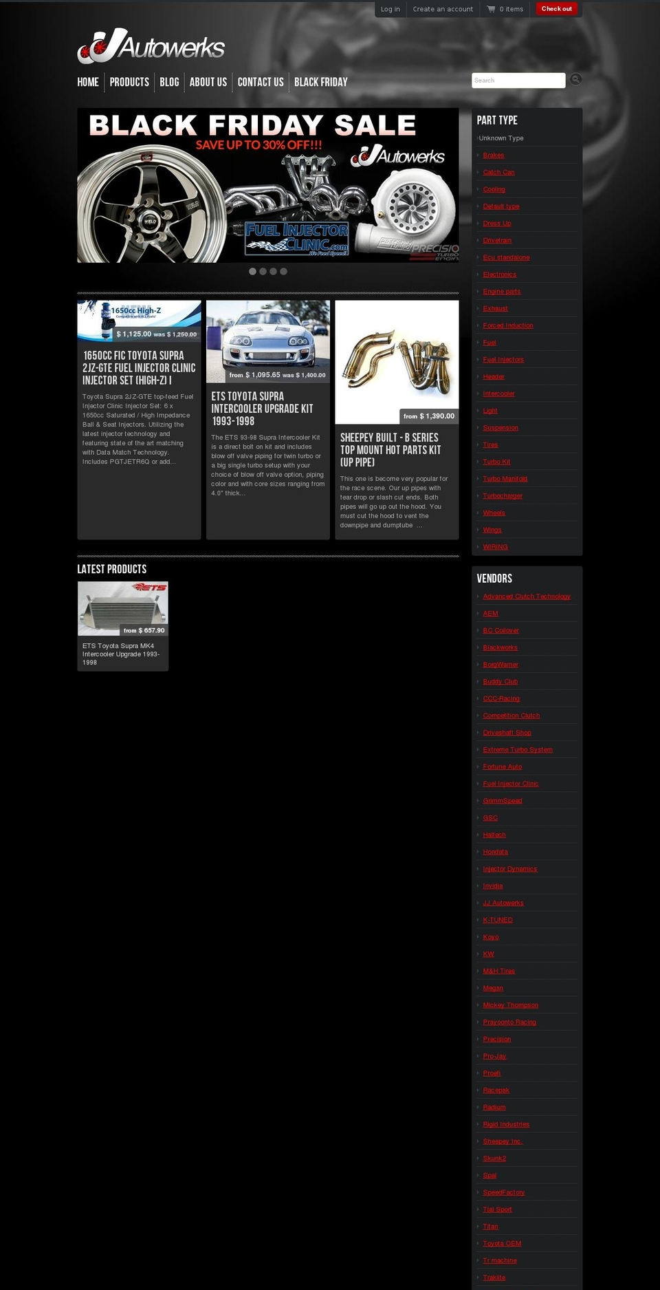 jjautowerks.com shopify website screenshot