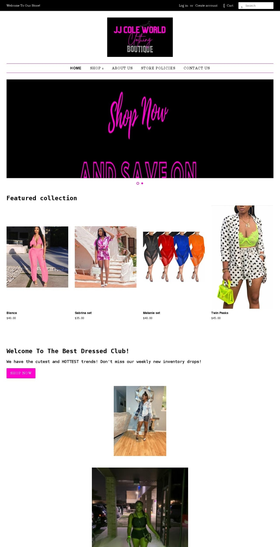 jjcoleworld.com shopify website screenshot
