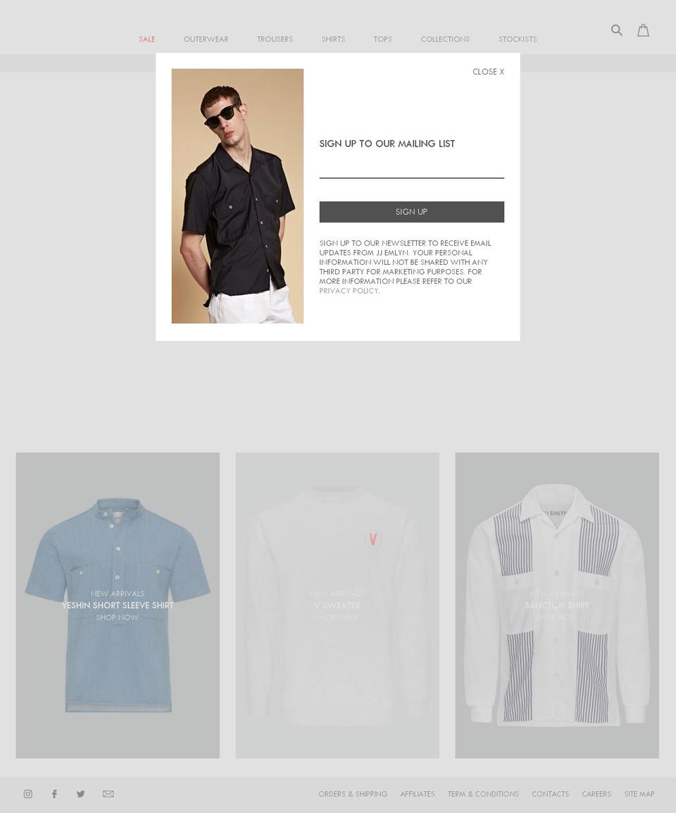 jjemlyn.com shopify website screenshot