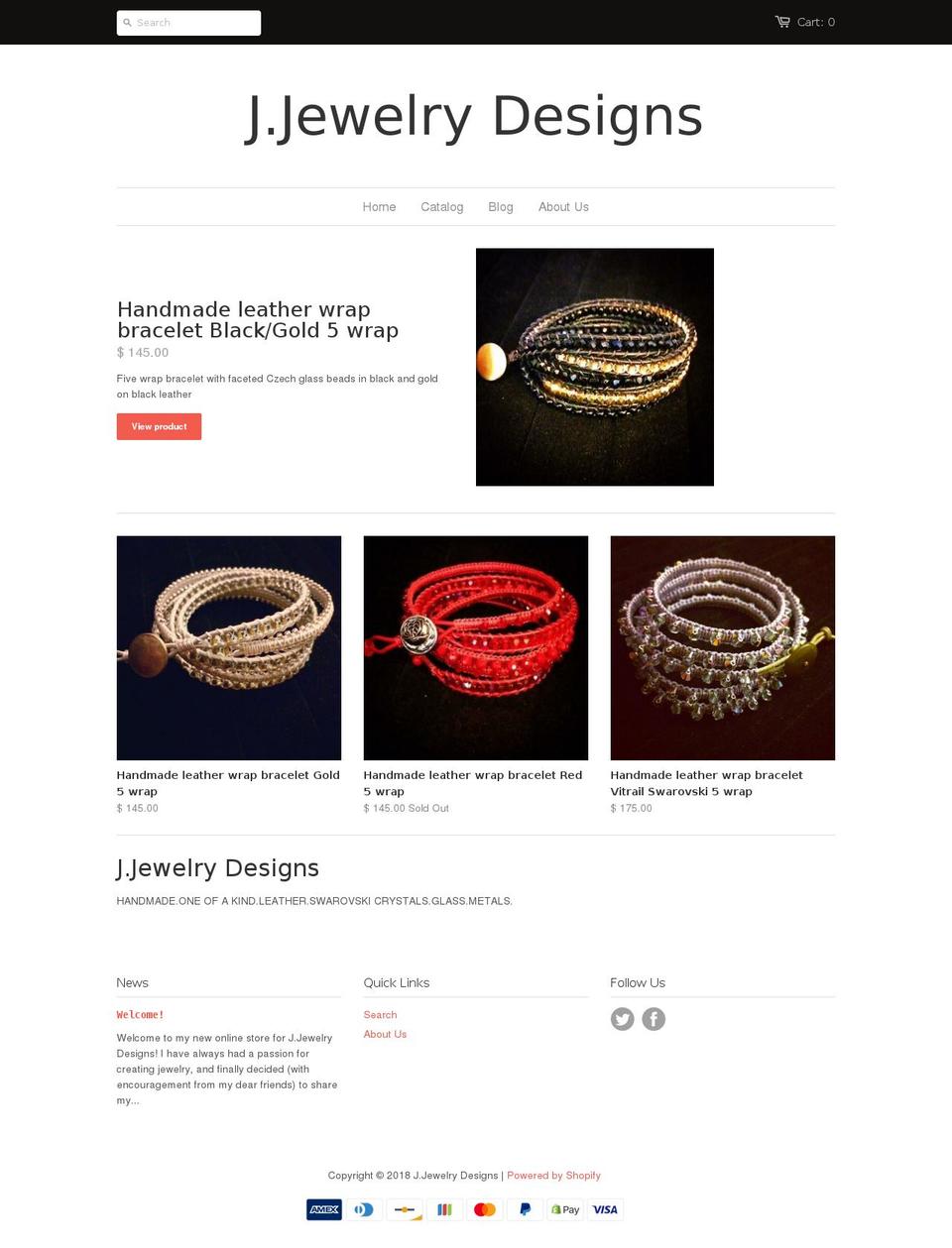 jjewelrydesigns.com — Shopify storefront screenshot