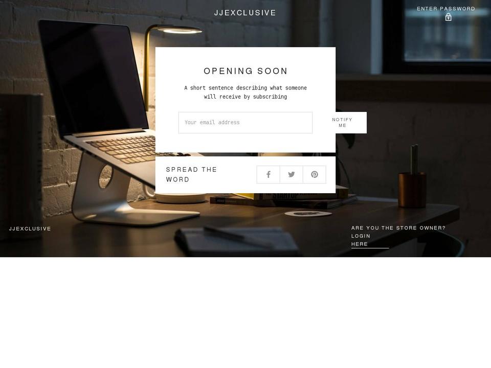 jjexclusive.com shopify website screenshot