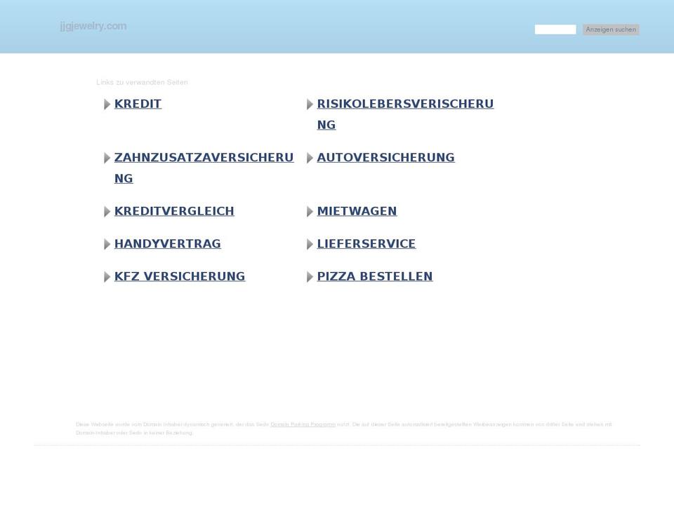 jjgjewelry.com shopify website screenshot