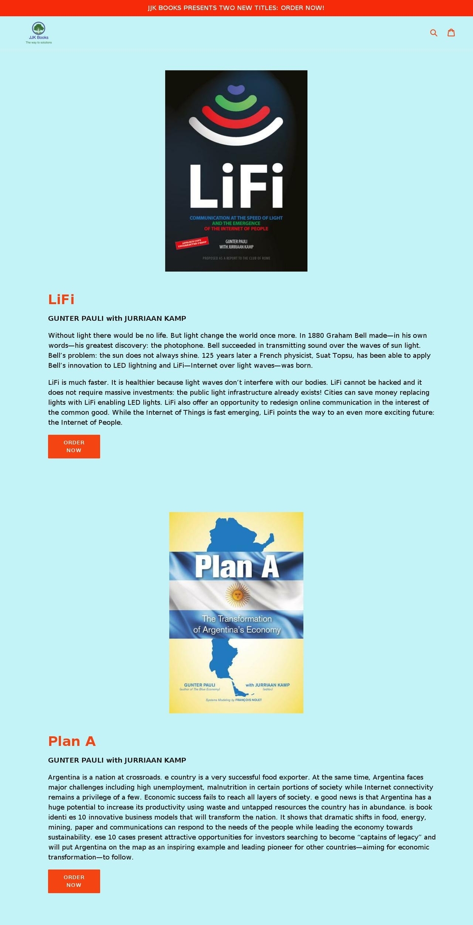 jjkbooks.com shopify website screenshot