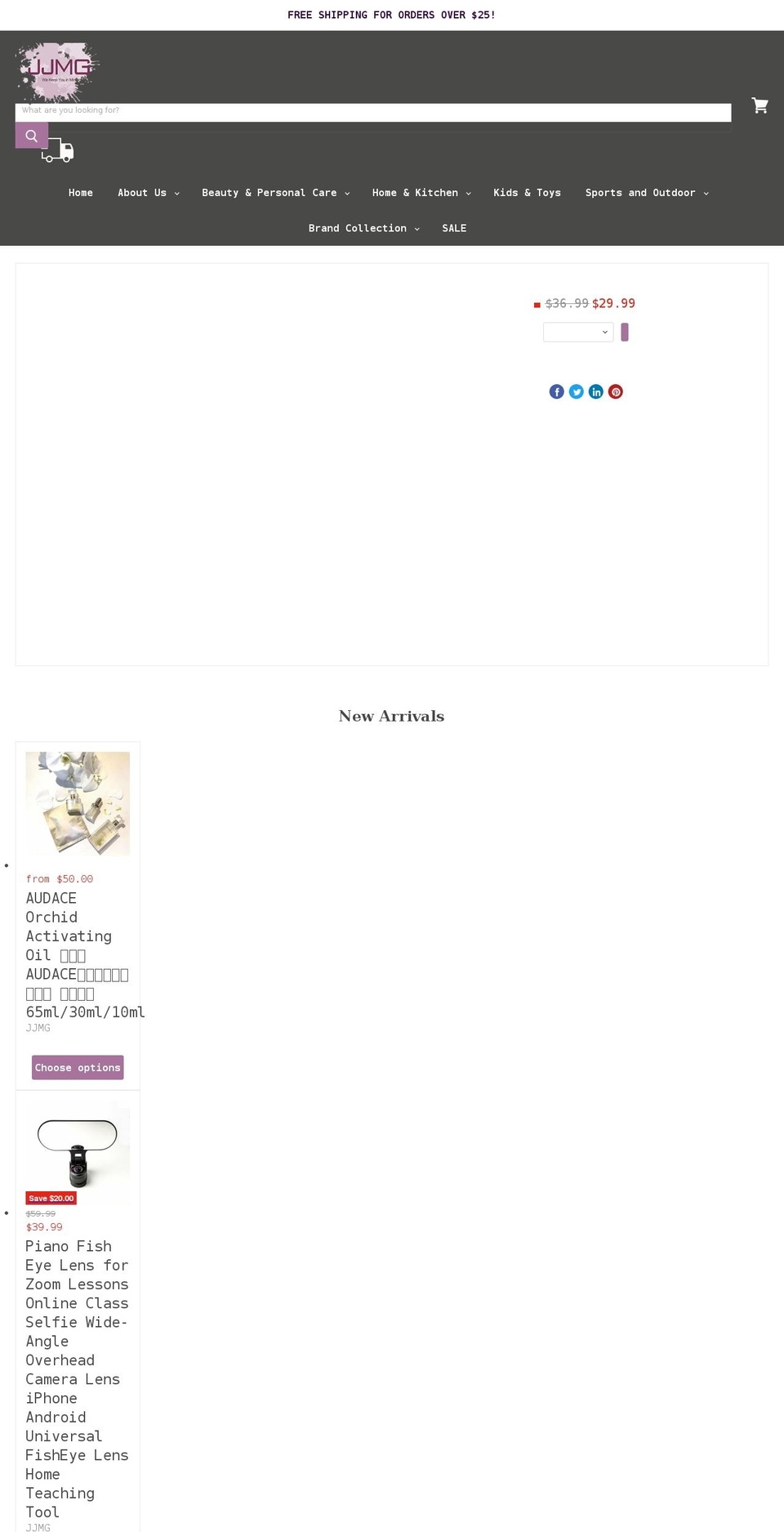 jjmg.us shopify website screenshot