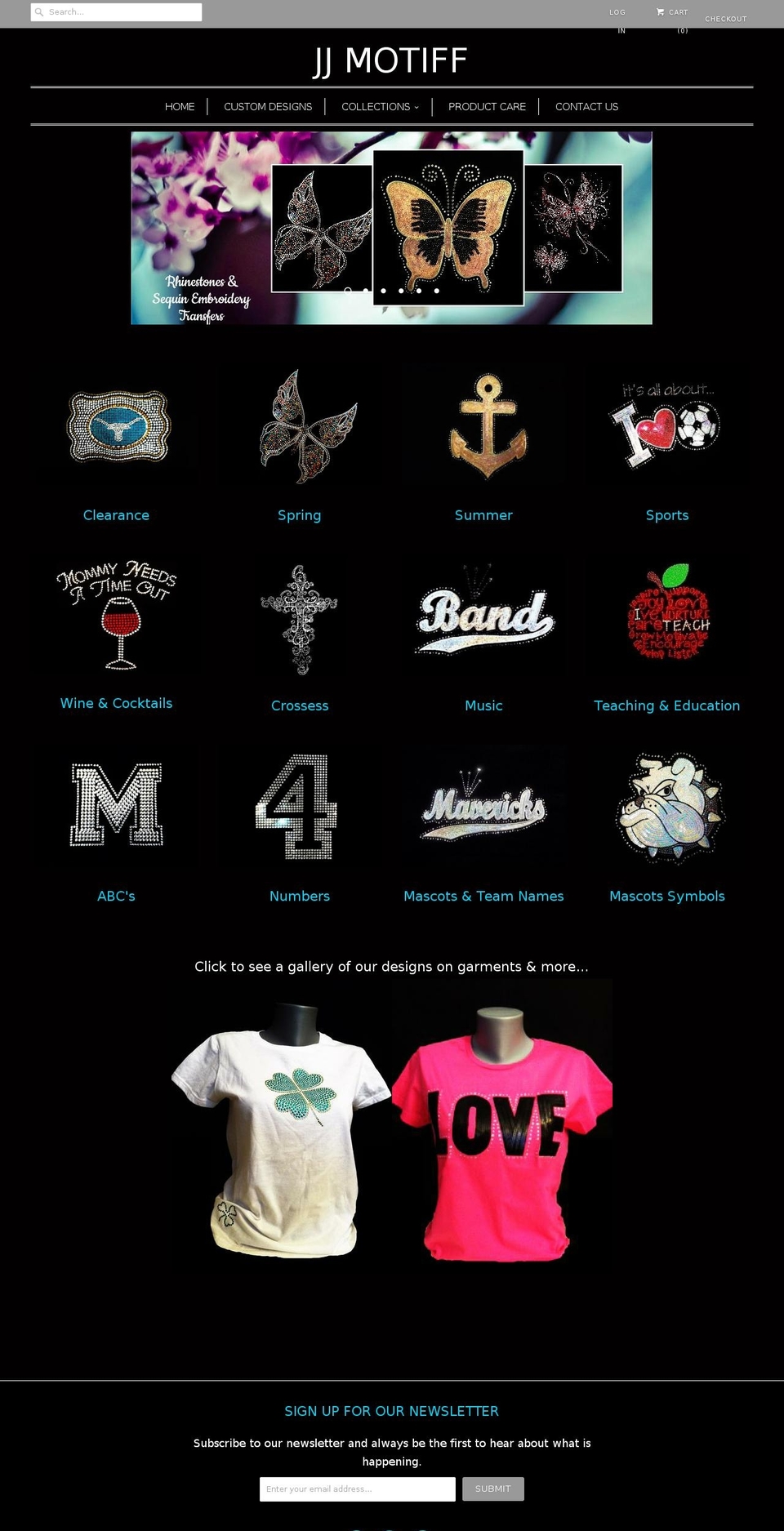 jjmotiff.com shopify website screenshot