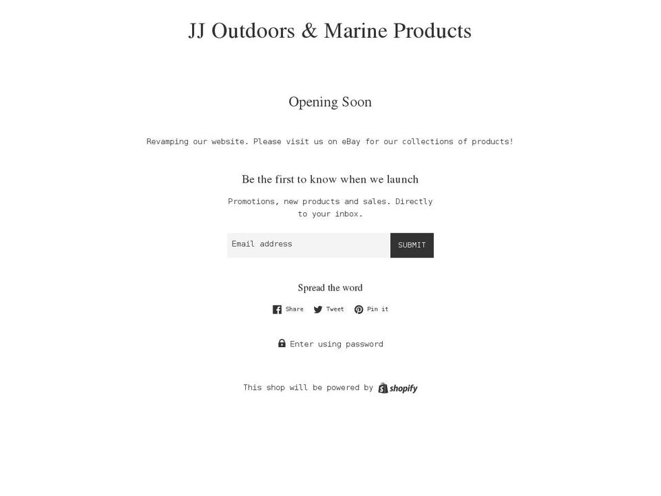jjoutdoorsmd.com shopify website screenshot