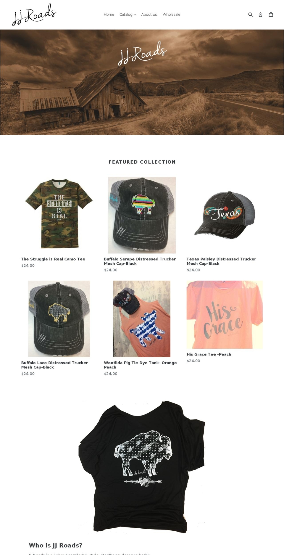 jjroads.com — Shopify storefront screenshot