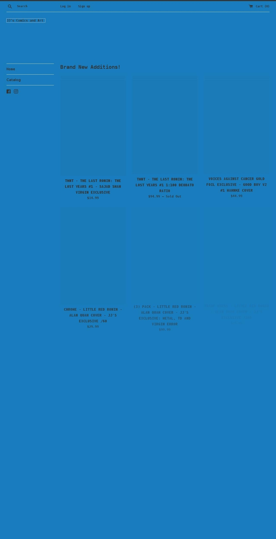 jjscomicart.com shopify website screenshot